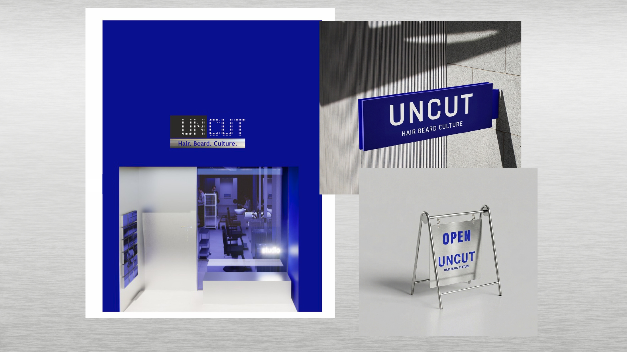 Η μπλε και μεταλλική ταυτότητα του UNCUT Studio